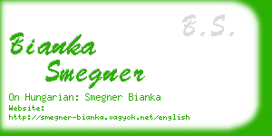bianka smegner business card